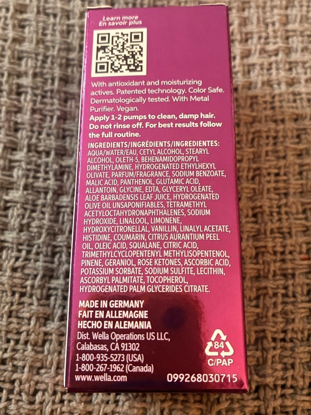 Wella Professionals Ultimate Color Leave-In Mask - Picture 9 of 10